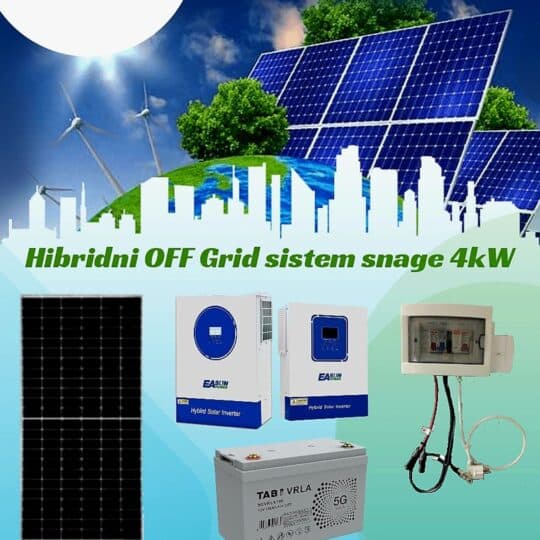 Komplet solarne elektrane sa hibridnim inverterom 4kW